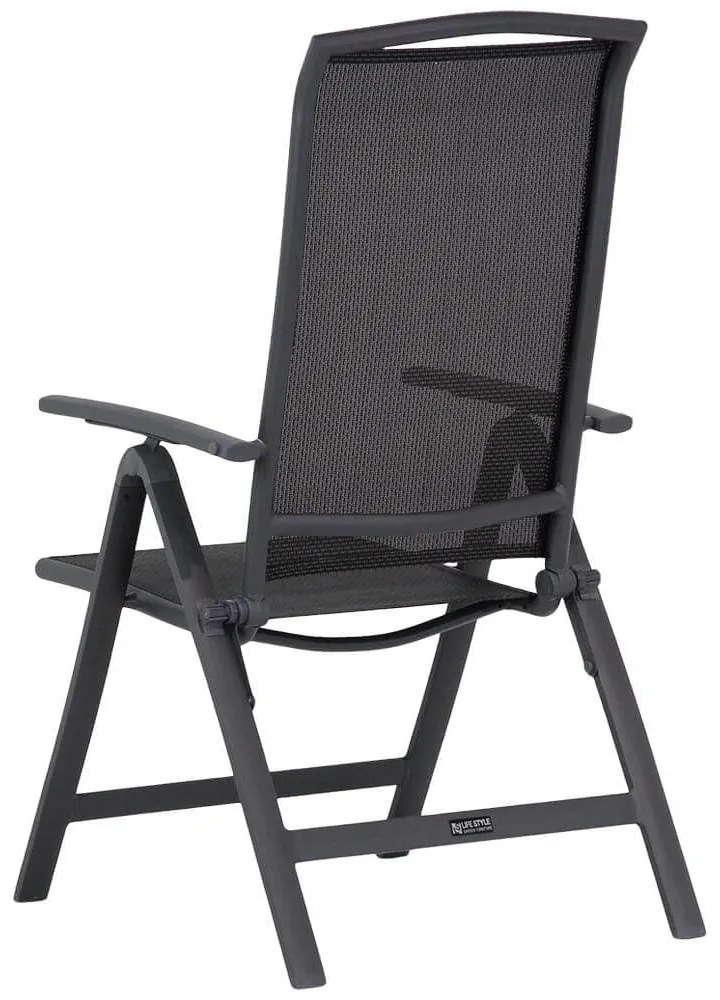 Tuinset 2 personen 90 cm Aluminium/textileen Grijs Lifestyle Garden Furniture Tirana/Mondello