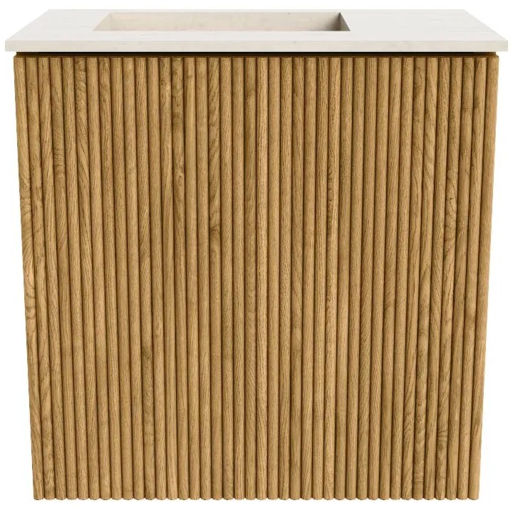 Mondiaz Joya DLux 40cm toiletmeubel oak met wastafel faye links zonder kraangat meli