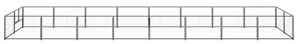 vidaXL Hondenkennel 16 m² staal zwart