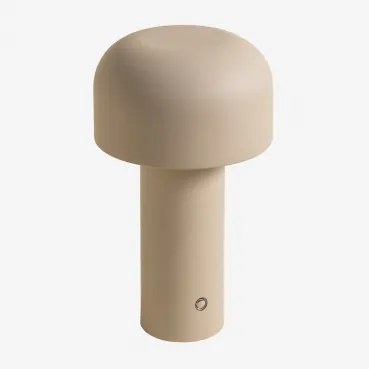 Draadloze Led-tafellamp Voor Buiten Van Ijzer Loentia Tapioca Beige - Sklum