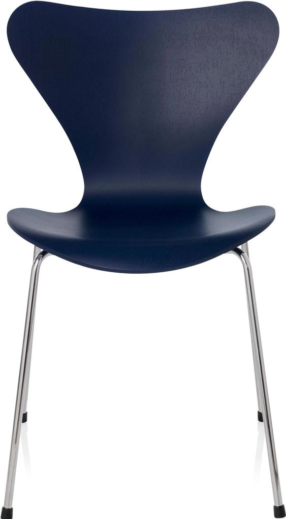 Fritz Hansen Vlinderstoel Series 7 stoel gekleurd essen ai blauw