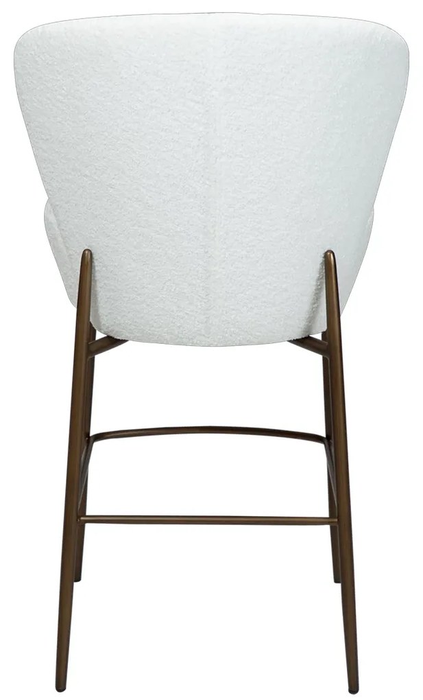 Dan-Form Orbit Boucle Barkruk Wit Met Ronde Rugleuning