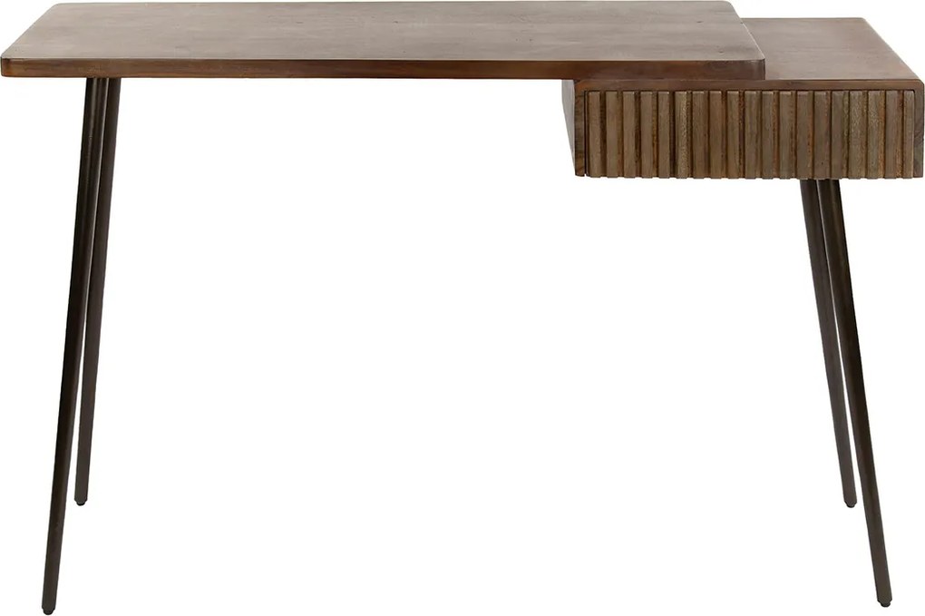 Kaptafel Met Een Lade En Metaal Frame - 120 X 35cm.