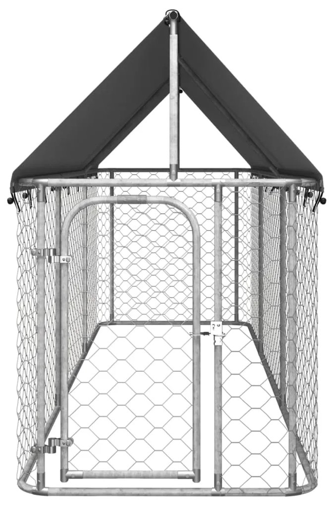 vidaXL Hondenkennel voor buiten met dak 400x100x150 cm