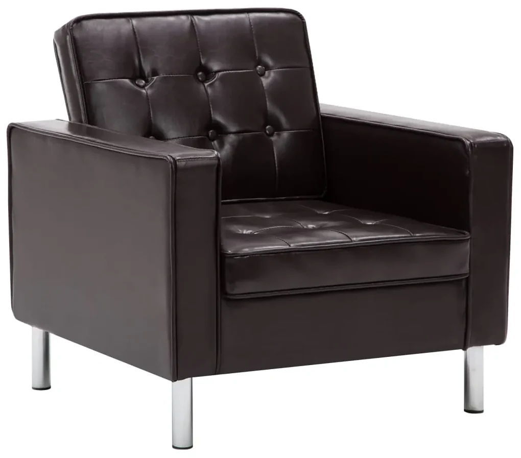 vidaXL Fauteuil kunstleer bruin
