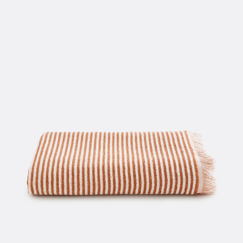 Gestreept badlaken in badstof Malo