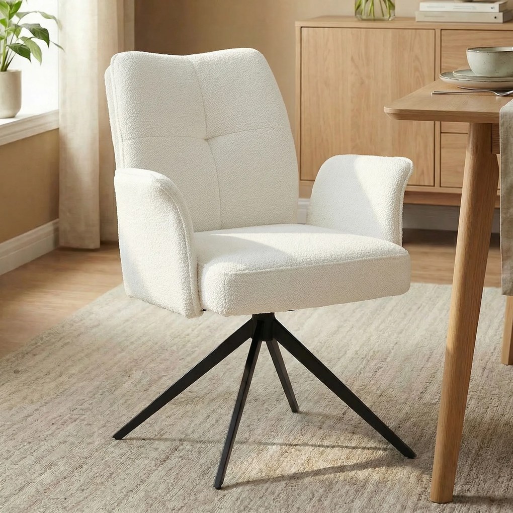 Creme Stoel Met Armleuningen