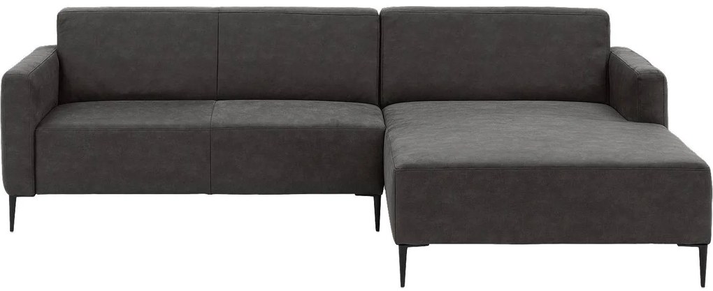 Goossens  Key West antraciet, micro leer, 2,5-zits, modern design