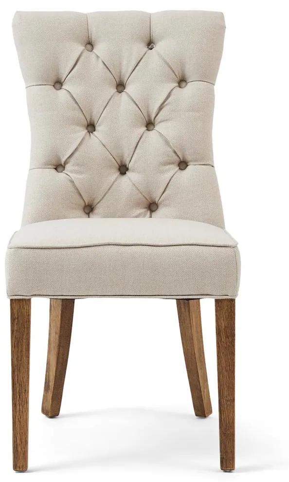 Rivièra Maison - Balmoral Dining Chair, oxford weave, flanders flax - Kleur: beige