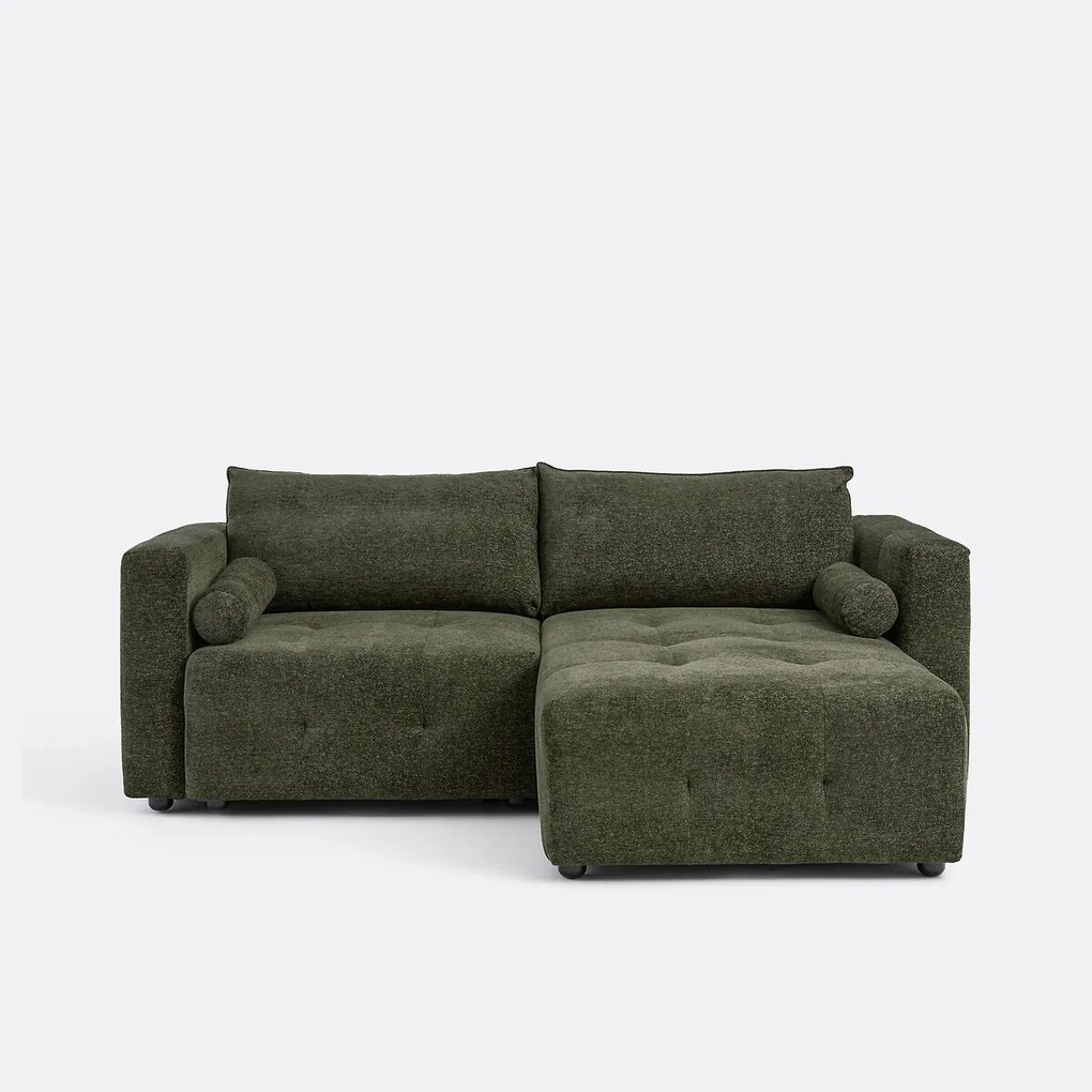 Hoekslaapbank van gemêleerde chenille, MASI