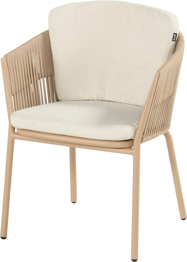 Tuinset Ronde Tuintafel 4 personen 120 cm Rope Taupe  Hartman Sevilla/Girona