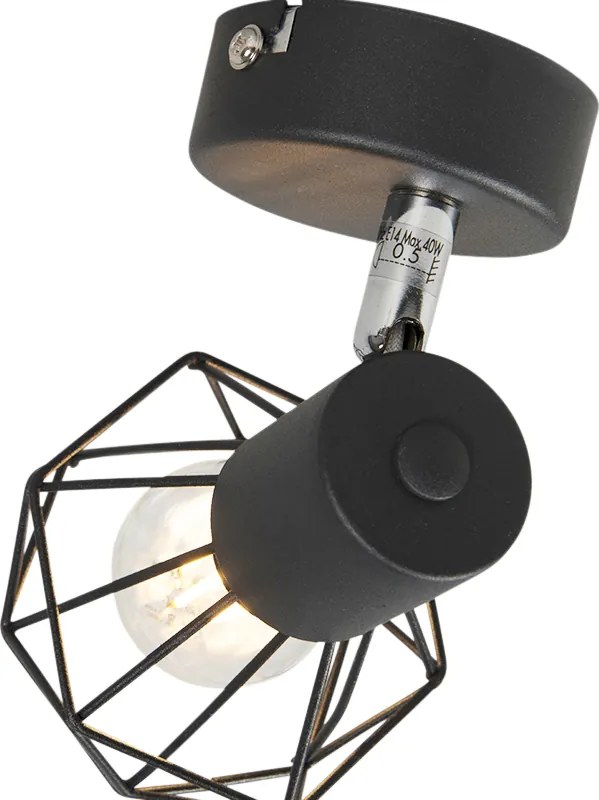 Smart spot zwart draai- en kantelbaar incl. Wifi P45 - Mosh