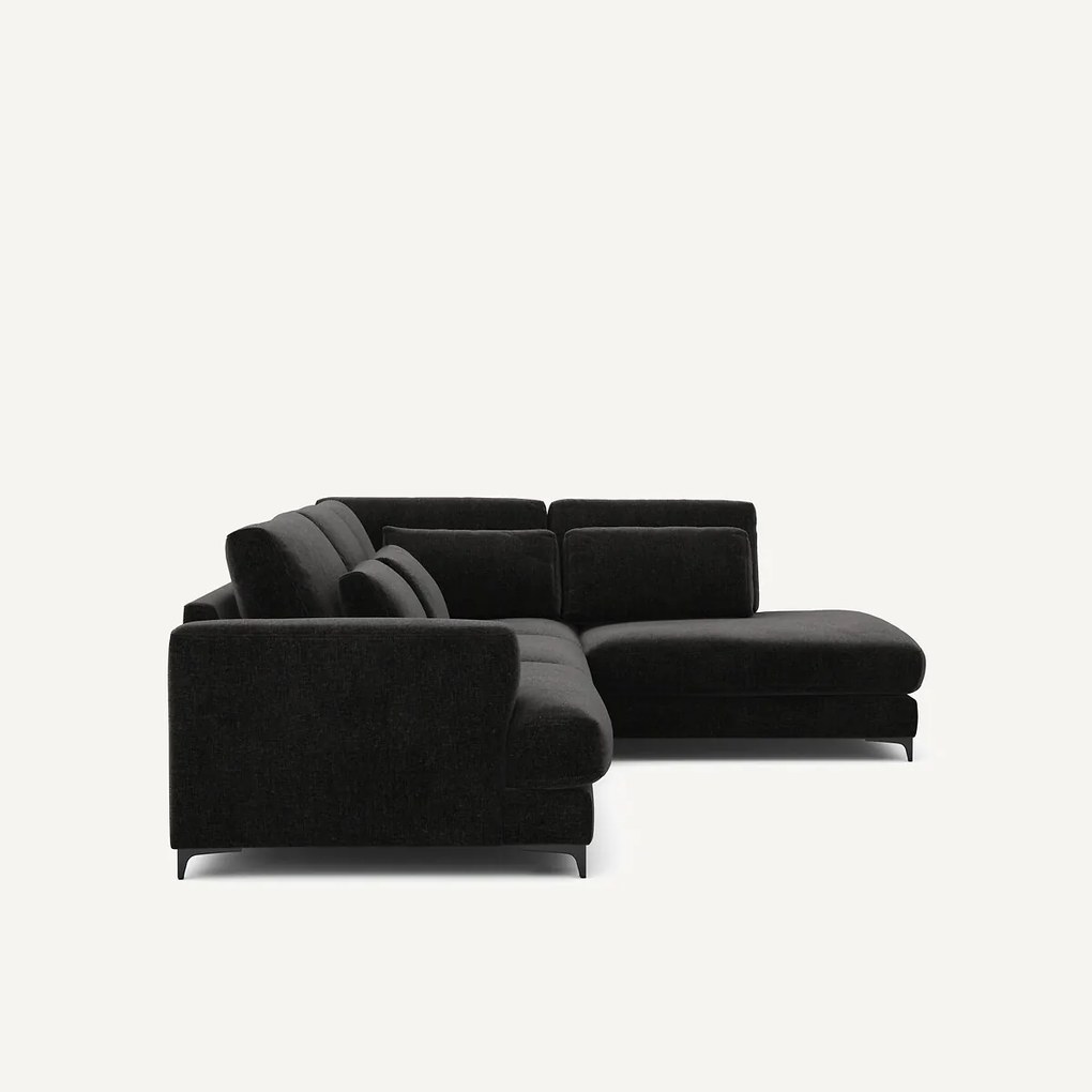 Omvormbare hoekbank rechts in chenille fluweel, Marsile