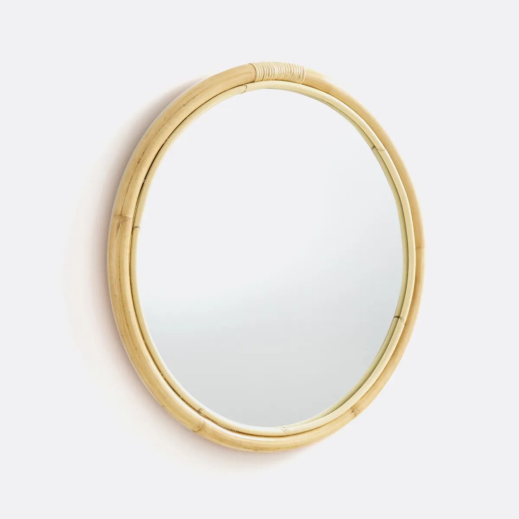 Ronde spiegel in rotanØ60 cm, Nogu