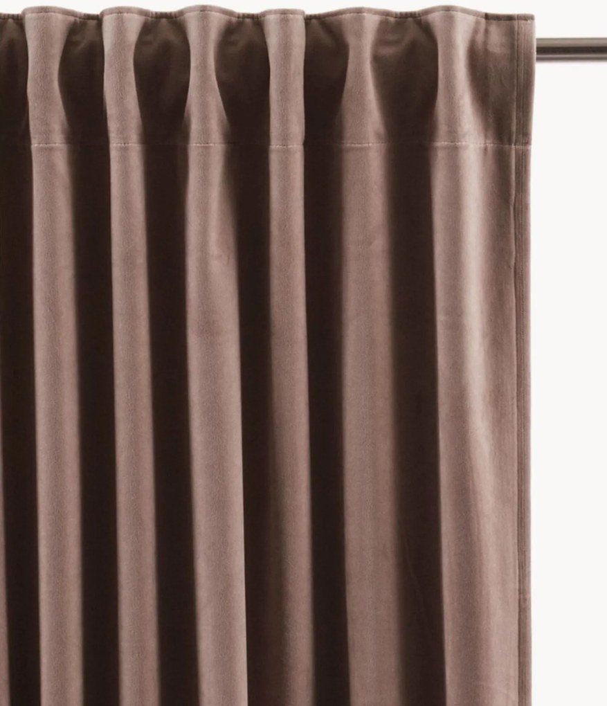 Fluwelen verduisterend gordijn Elsi met multiband, extra breed, 1 stuk