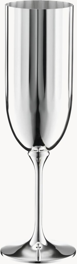 Handgemaakte verzilverde champagneflute Belvedere
