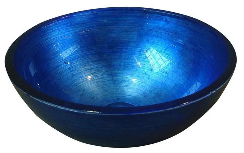 Waskom Sapho Murano Rond 40x14 cm Glas Blauw
