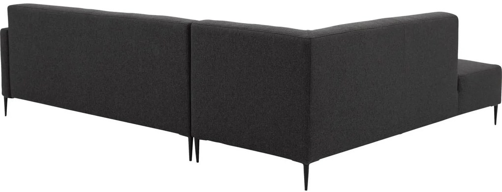 Goossens  Key West grijs, stof, 3-zits, modern design met ligelement links