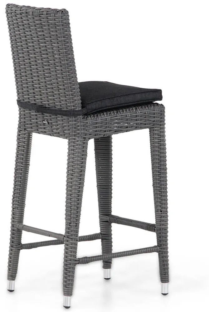 Garden Collections York Barchair Off Black Wicker Zwart