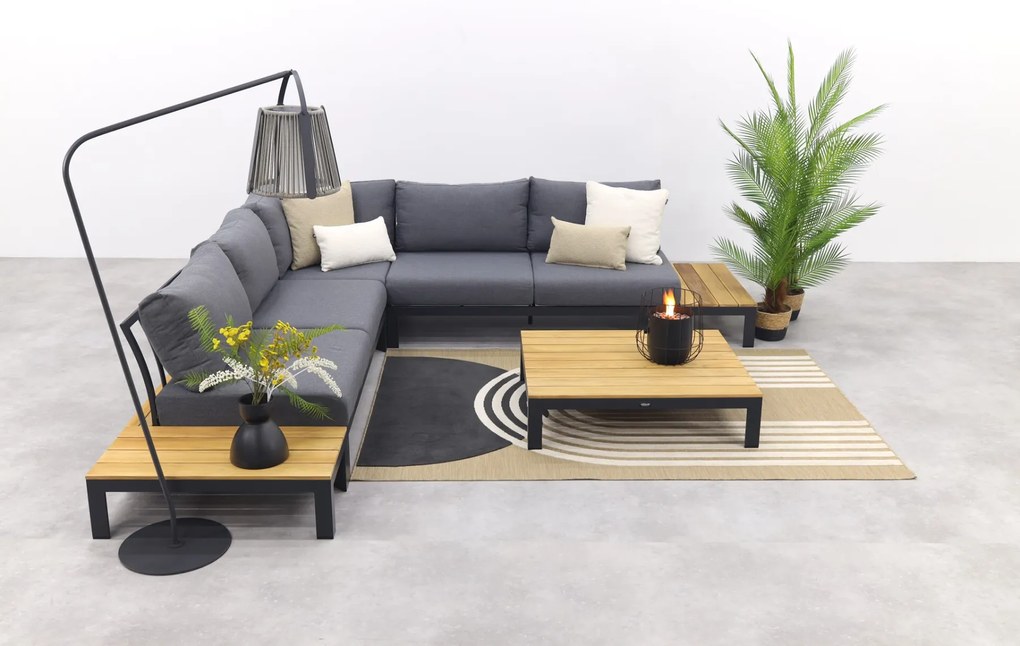 Avalounge loungeset - Aluminium/teakhout - 5 persoons