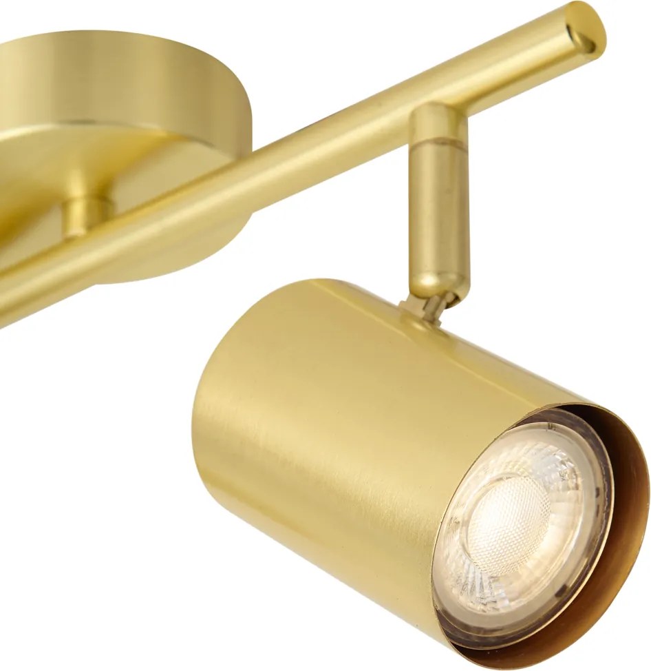Moderne plafondlamp messing 2-lichts verstelbaar - Jeana