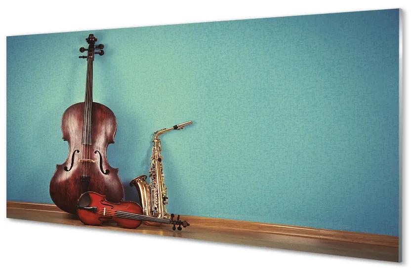 Print op plexiglas Viool trompet 100x50 cm