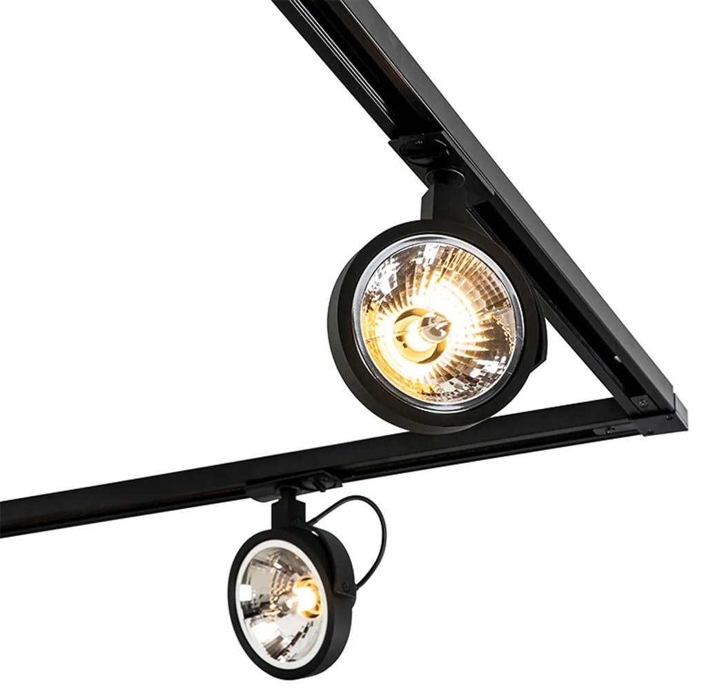 Modern railsysteem met 5 Spot / Opbouwspot / Plafondspots zwart 1-fase - Iconic Go Modern G9 Binnenverlichting Lamp