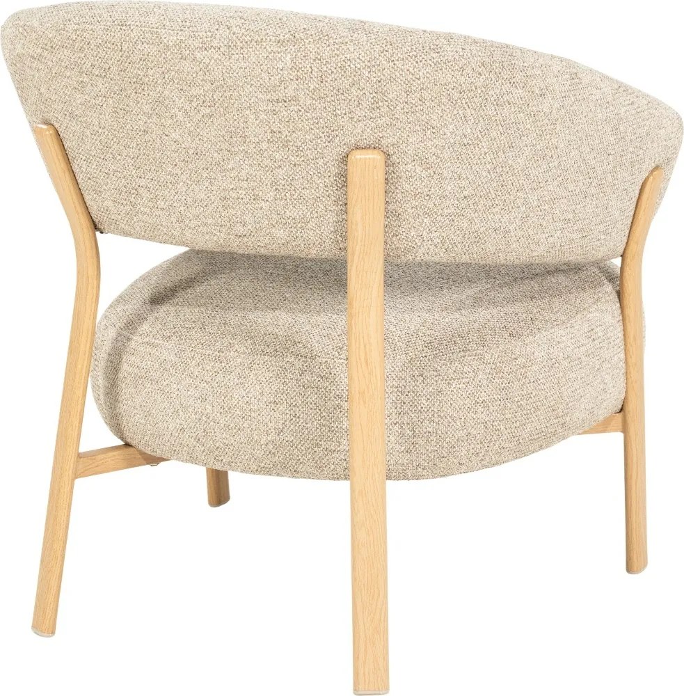 Fauteuil Met Houten Poten Naturel
