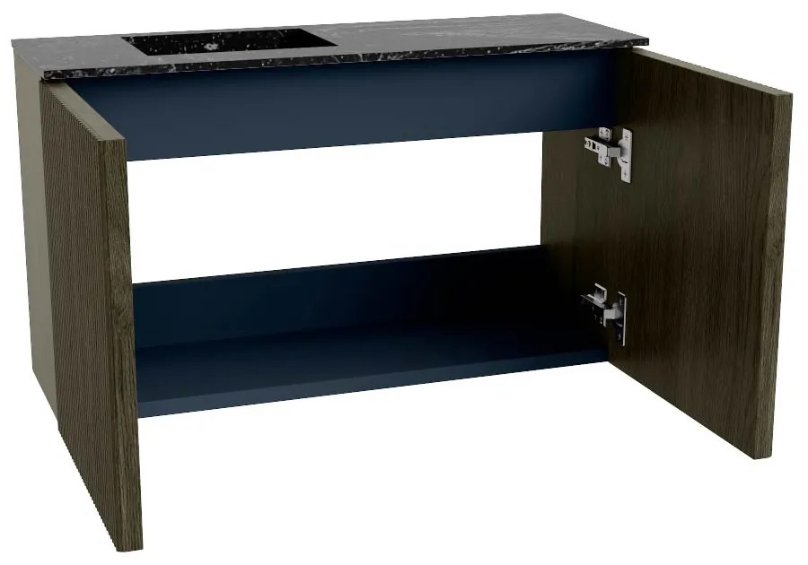Mondiaz Joya DLux 70cm toiletmeubel shadow met wastafel faye links zonder kraangat lava