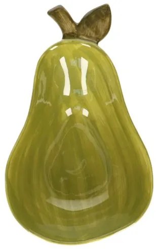Schaal peer, steengoed, 20.5 X 13 X 5 cm