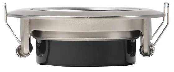 Set van 5 moderne inbouwspots staal incl. LED 3-staps dimbaar - Mio