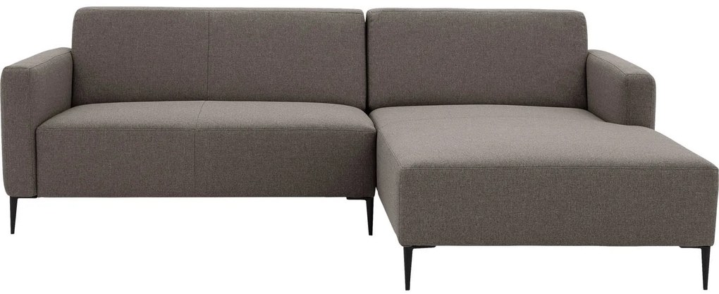 Goossens  Key West bruin, stof, 2-zits, modern design