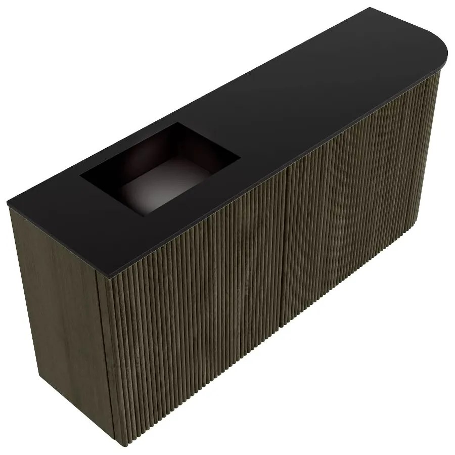 Mondiaz Joya 90cm toiletmeubel ronding rechts shadow met wastafel faye links zonder kraangat urban