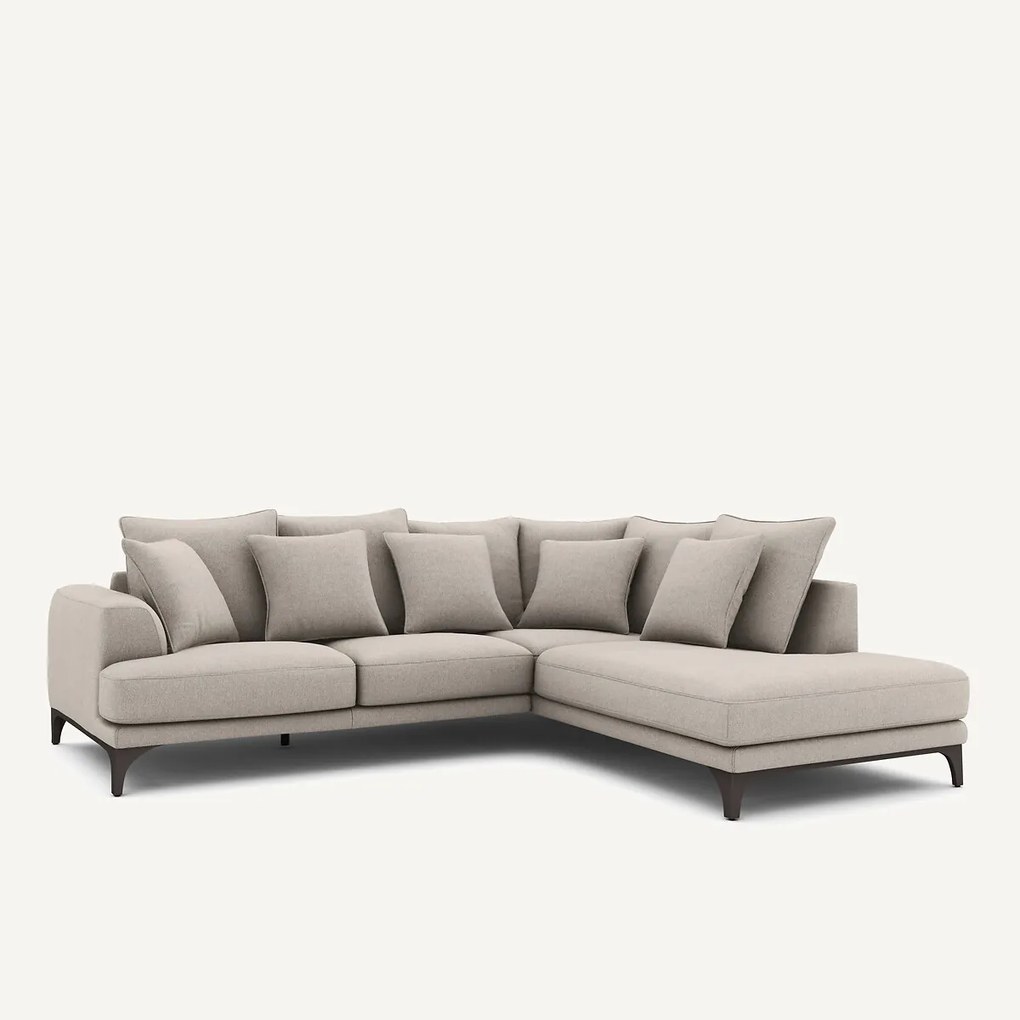 Hoekbank van gestructureerde viscose en linnen, ARMENTO