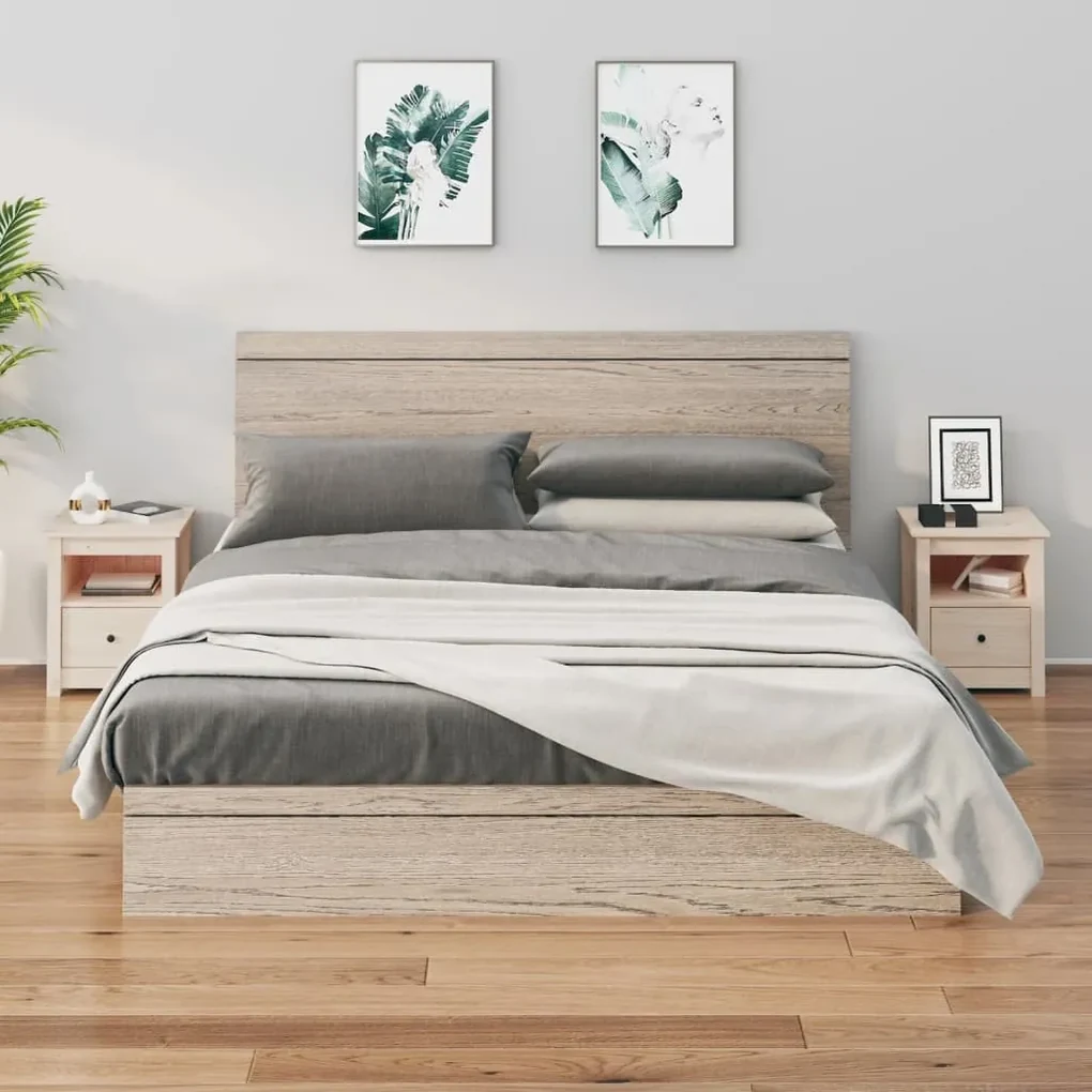 vidaXL Nachtkastjes 2 st 40x35x49 cm massief grenenhout