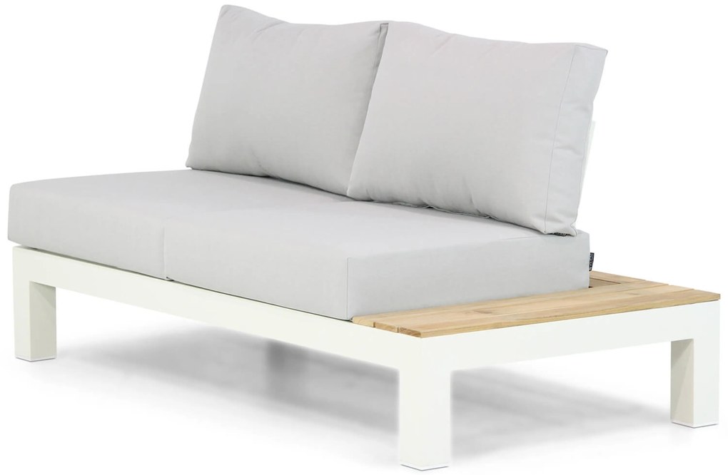 Loungeset 5 personen Aluminium/Teak Wit Lifestyle Garden Furniture Ravalla/Seaside