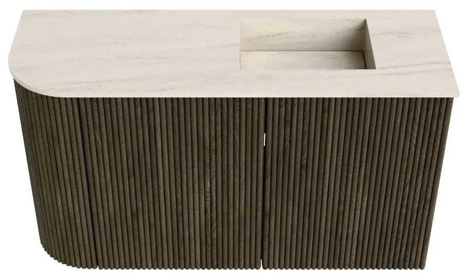 Mondiaz Joya DLux 70cm toiletmeubel ronding links shadow met wastafel faye rechts 1 kraangat meli