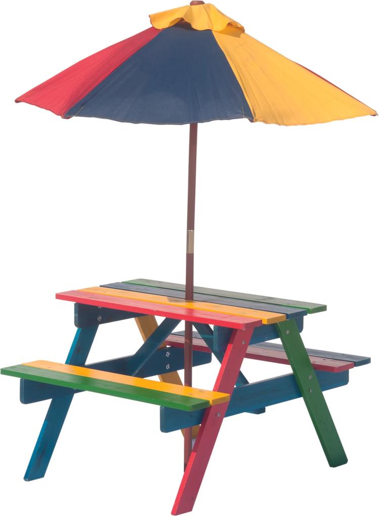 SenS-Line Kinder picknickset met paraplu - meerkleurig