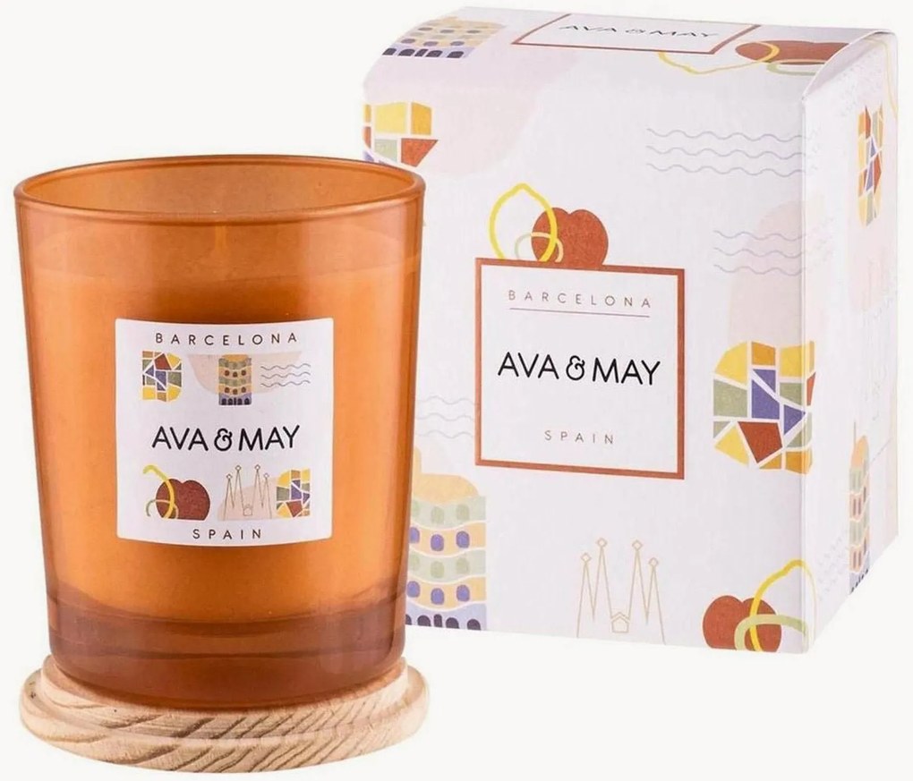 Handgemaakte geurkaars Barcelona (framboos, jasmijn & rock candy)