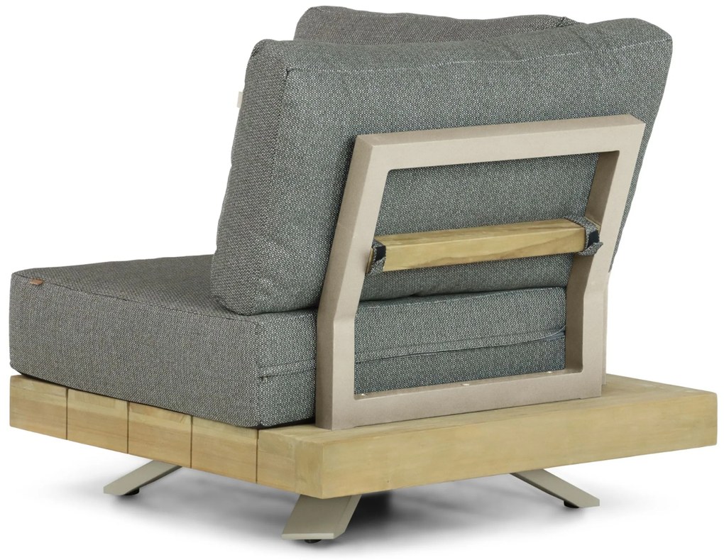 Hoek loungeset 6 personen Aluminium/Teak Old teak greywash Santika Furniture Santika
