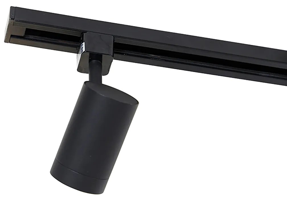 Smart railsysteem zwart 3 spots en hanglamp 1-fase - Iconic Cavalux Jeana