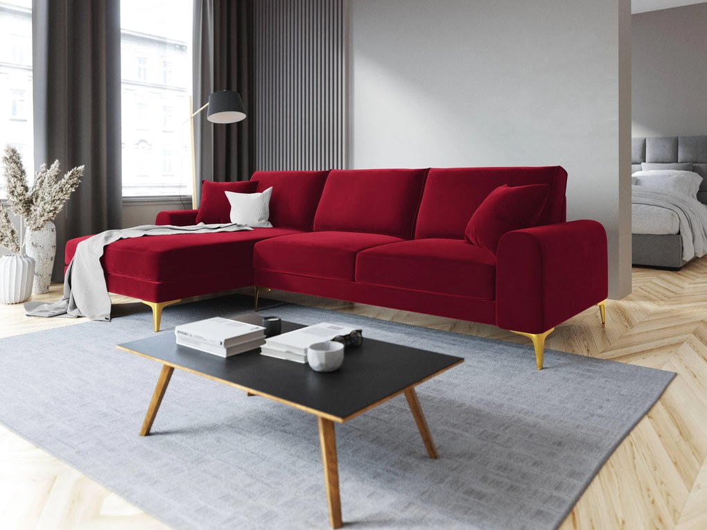 4.5-zitshoekbank Madara links velvet | Mazzini Sofas