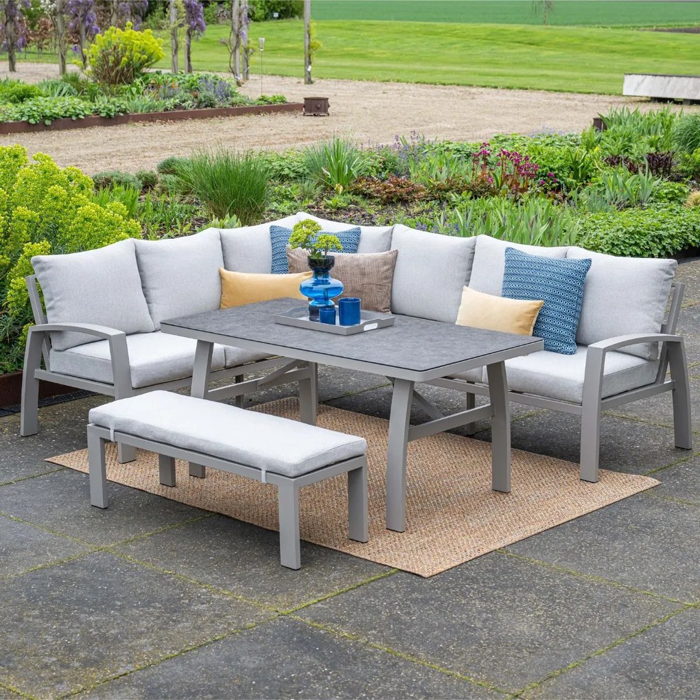 Garden Impressions Cameron lounge dining set 4-delig rechts incl stoel - taupe