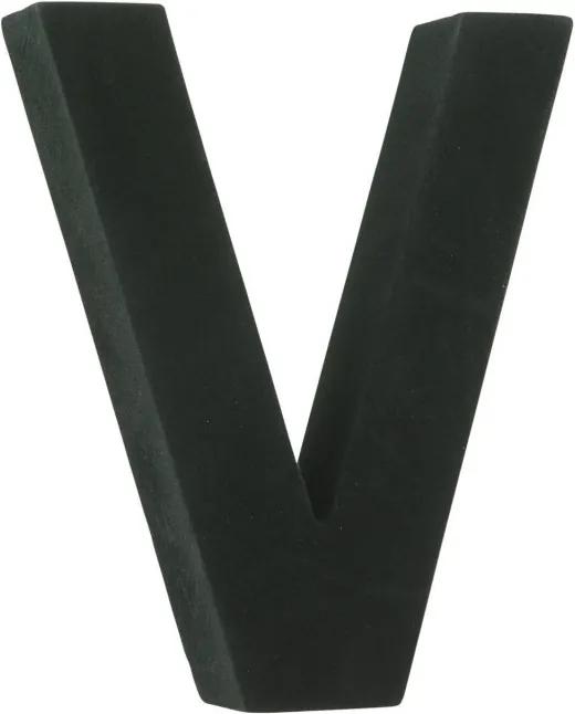 Velvet Letter V (vert foncé)