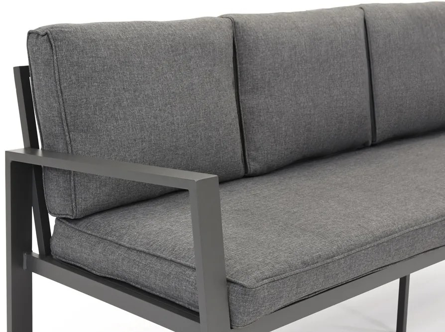 Zakintos antraciet aluminium driezitsbank Garden Point