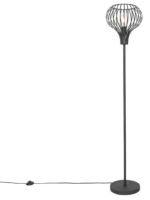 Moderne vloerlamp zwart - Saffira