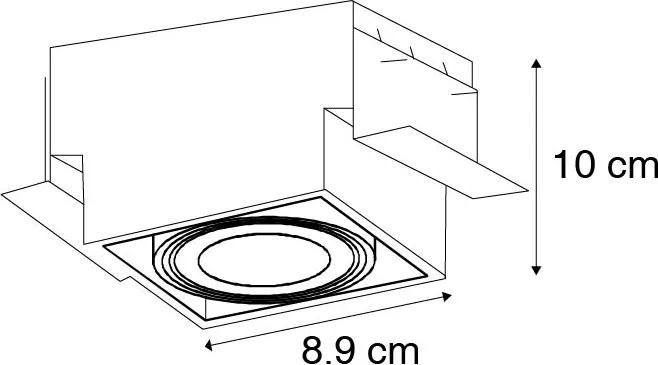 Inbouwspot wit GU10 draai- en kantelbaar trimless - Oneon