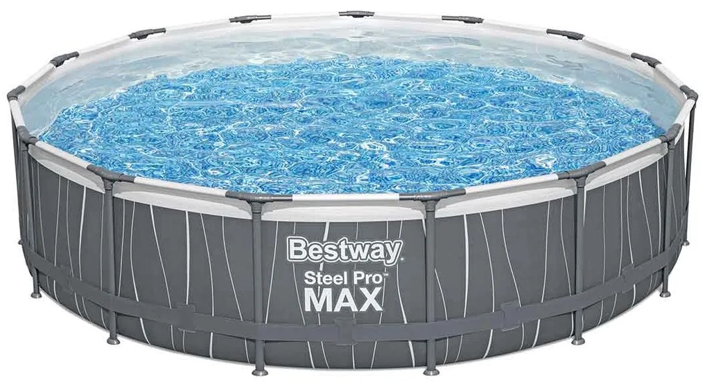 Bestway frame zwembad steel pro max set rond 457 cm met ledverlichting