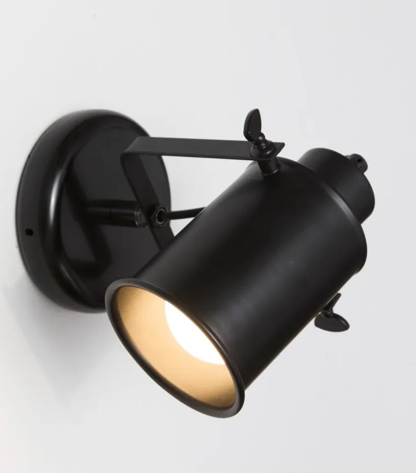 2000 wandlamp cylinder e27 zonder lamp zwart