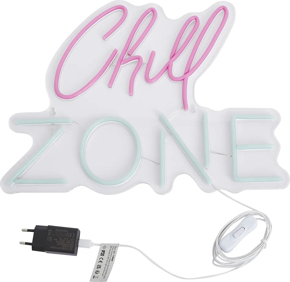 Neon wandlamp roze met blauw incl. LED - Chill Zone